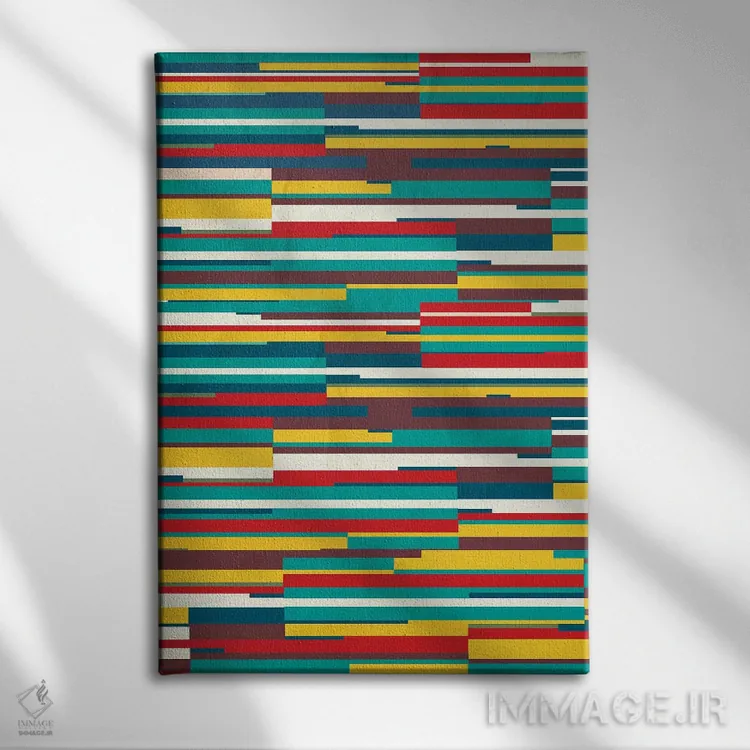 تابلو انتزاعی وزش باد اثر دنی ایوان - نمای روبهرو روی دیوار