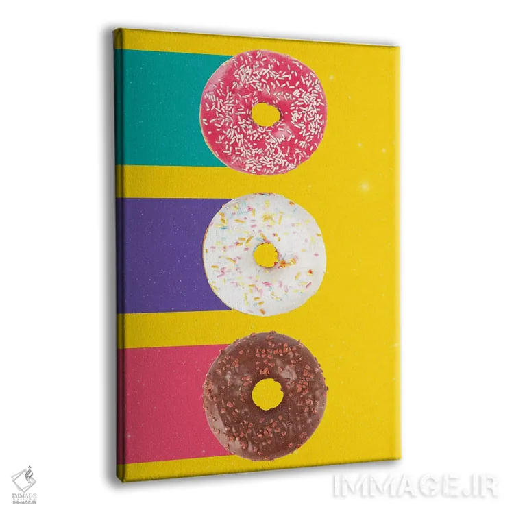 تابلو دکوراتیو دونات ها اثر دنی ایوان - نمای پرسپکتیو محصول