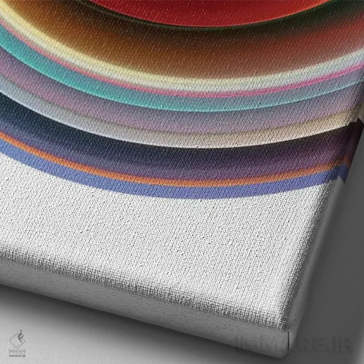 تابلو انتزاعی دنزل اثر دنی ایوان - نمای نزدیک بافت بوم