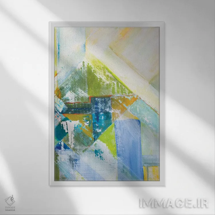 تابلو انتزاعی انتزاعی نمای تابستان II اثر دیان آرت - نمای قابدار سفید