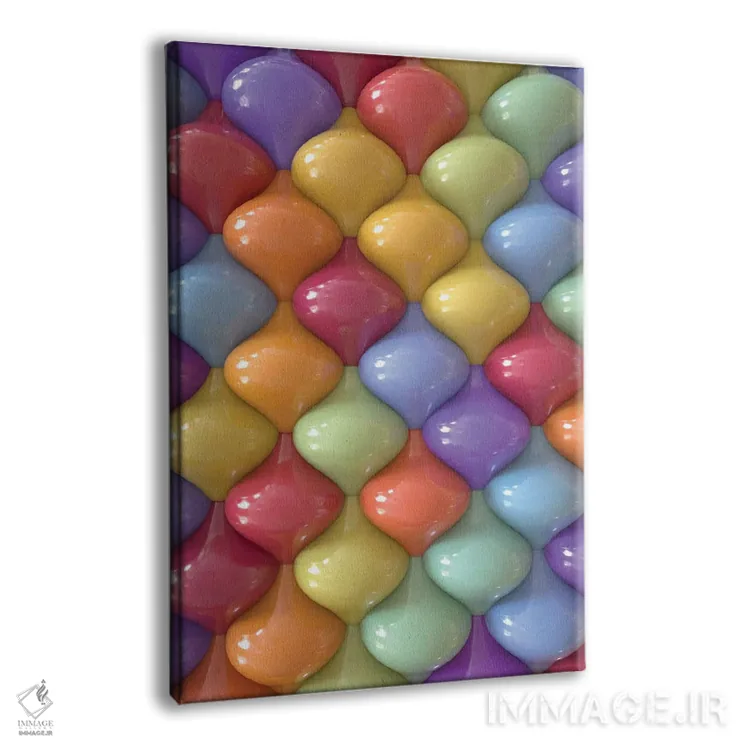 تابلو انتزاعی الگوی بیضی اثر دنی ایوان - نمای پرسپکتیو محصول