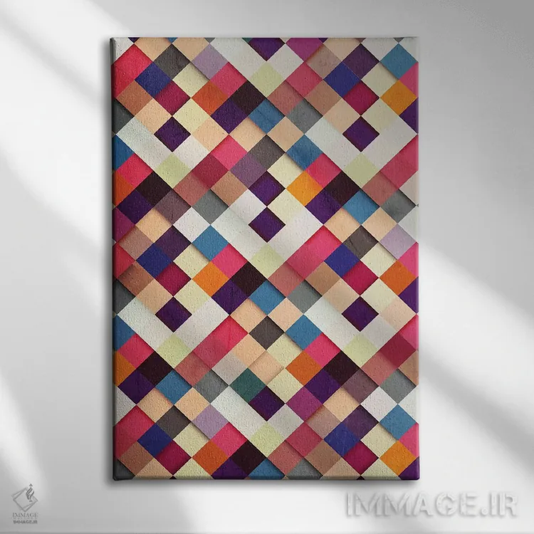 تابلو انتزاعی PR00019015 اثر دنی ایوان - نمای روبهرو روی دیوار