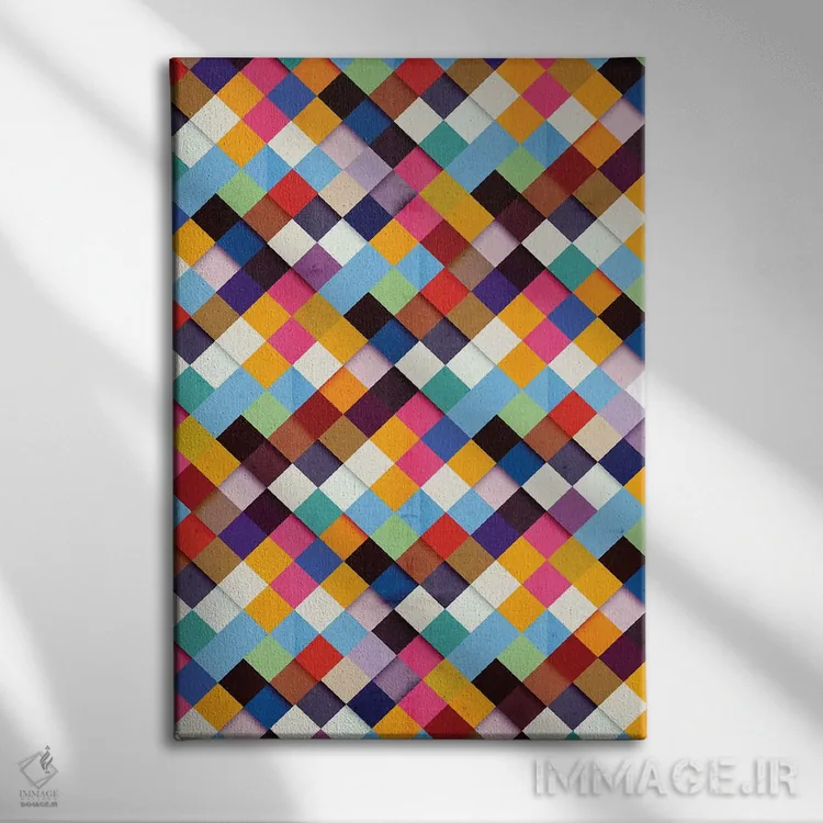 تابلو انتزاعی این جسارت را انتقال بده اثر دنی ایوان - نمای روبهرو روی دیوار