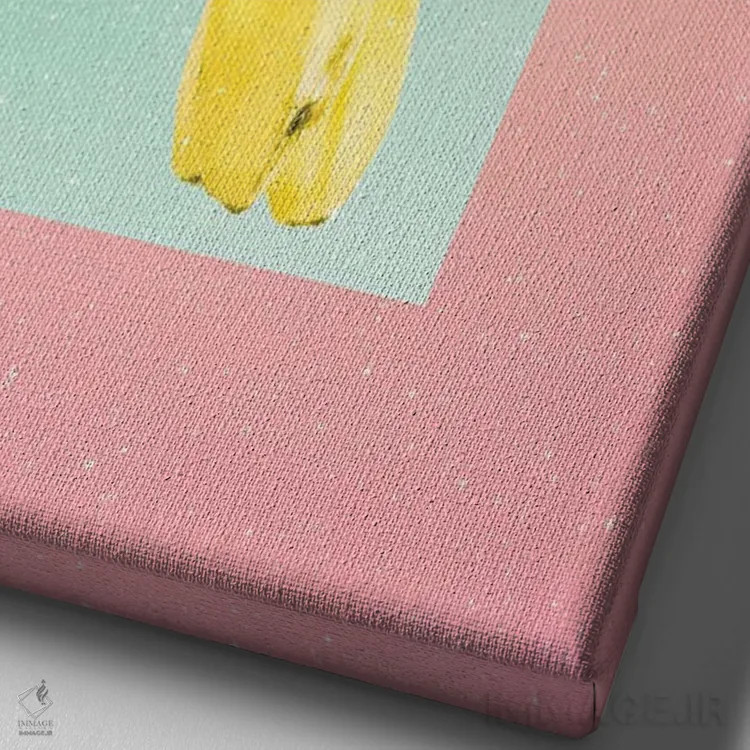 تابلو دکوراتیو موز بخور اثر دنی ایوان - نمای نزدیک بافت بوم