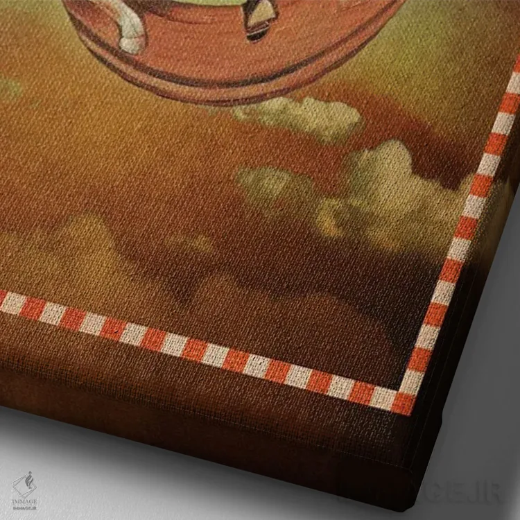 تابلو دکوراتیو کریسمس رنگارنگ IX اثر دوریوی - نمای نزدیک بافت بوم