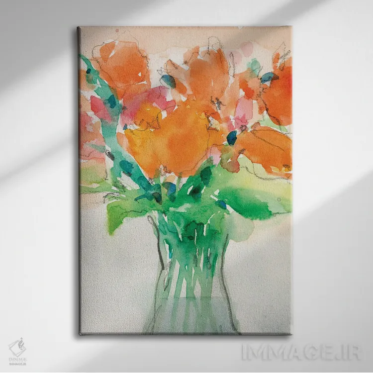 تابلو دکوراتیو دسته گل شاد I اثر ساموئل دیکسون - نمای روبهرو روی دیوار