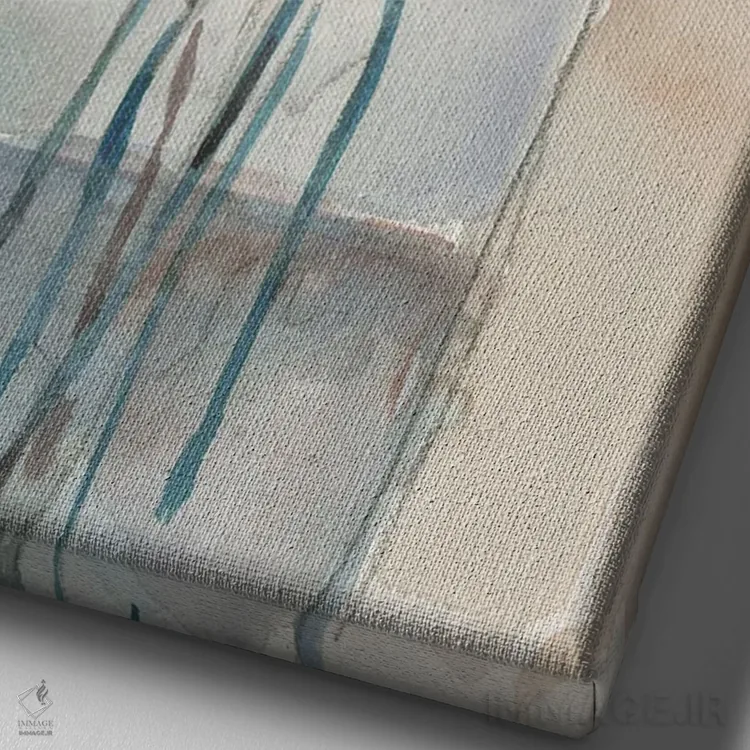 تابلو دکوراتیو گل ها در شیشه II اثر ساموئل دیکسون - نمای نزدیک بافت بوم