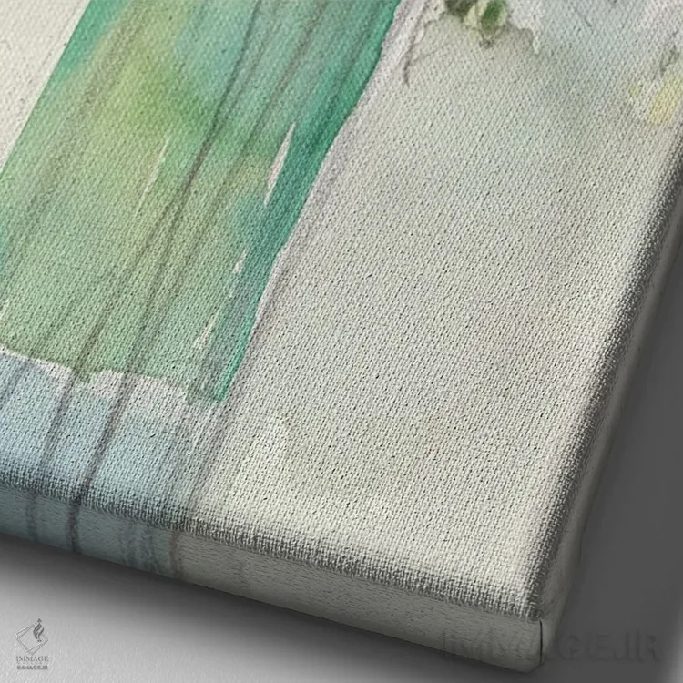 تابلو مدرن گلدان بلند II اثر ساموئل دیکسون - نمای نزدیک بافت بوم