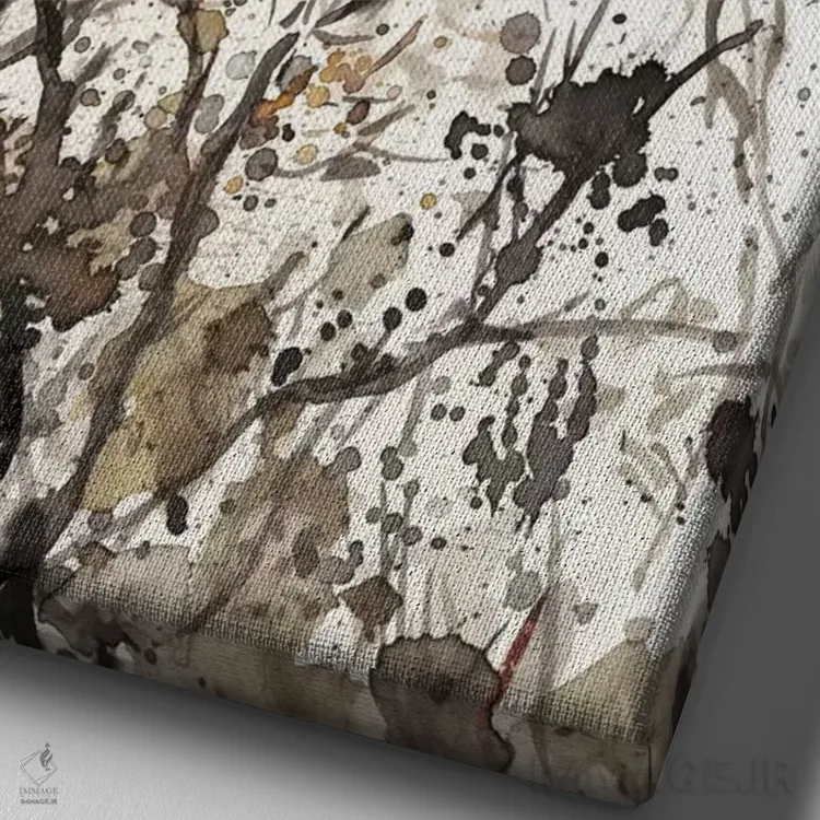 تابلو دکوراتیو میان علف های هرز I اثر ساموئل دیکسون - نمای نزدیک بافت بوم