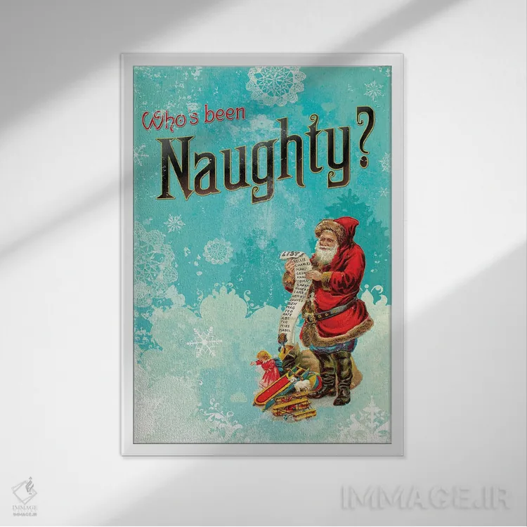 تابلو دکوراتیو کریسمس رنگارنگ VI اثر دوریوی - نمای قابدار سفید