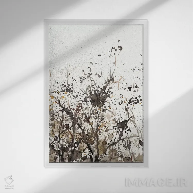 تابلو دکوراتیو میان علف های هرز I اثر ساموئل دیکسون - نمای قابدار سفید