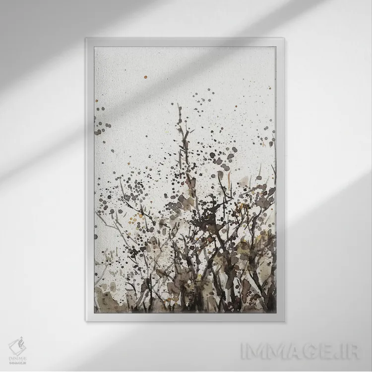 تابلو دکوراتیو میان علف های هرز II اثر ساموئل دیکسون - نمای قابدار سفید