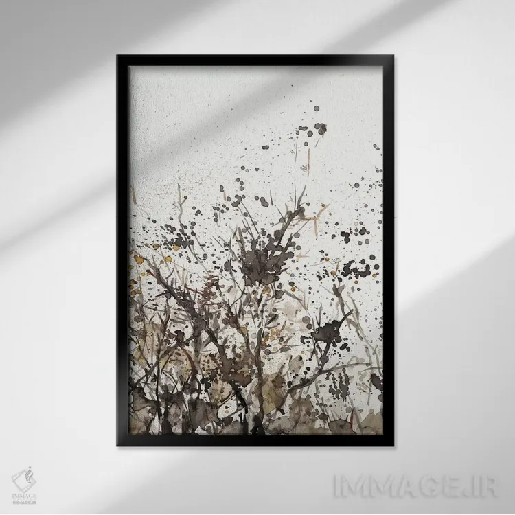 تابلو دکوراتیو میان علف های هرز I اثر ساموئل دیکسون - نمای قابدار مشکی