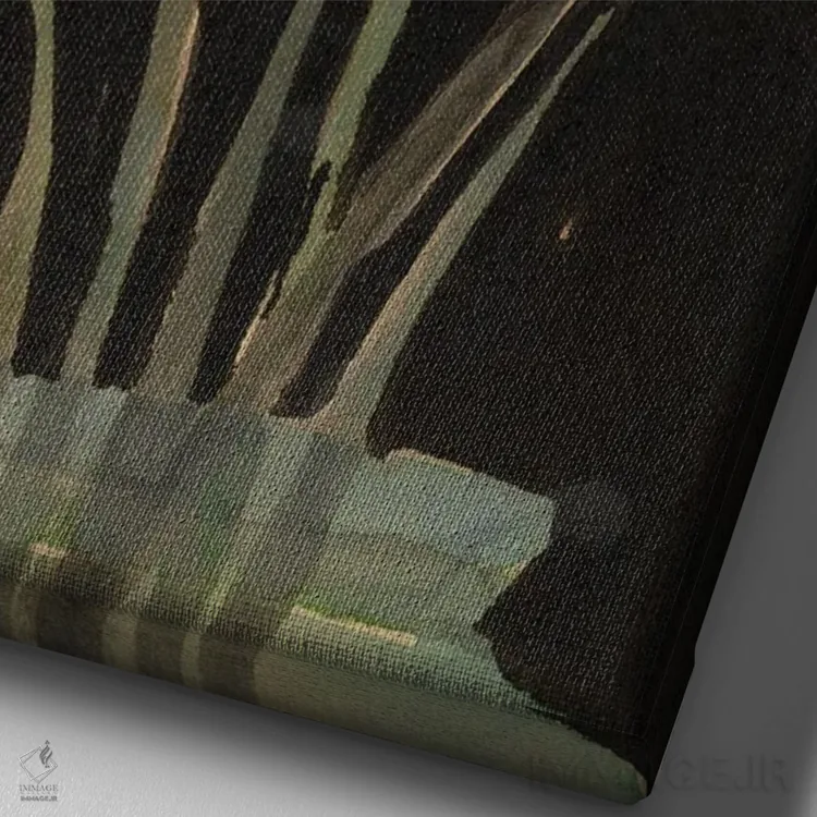 تابلو مدرن قاصدک ها I اثر ساموئل دیکسون - نمای نزدیک بافت بوم