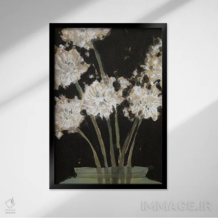 تابلو مدرن قاصدک ها I اثر ساموئل دیکسون - نمای قابدار مشکی