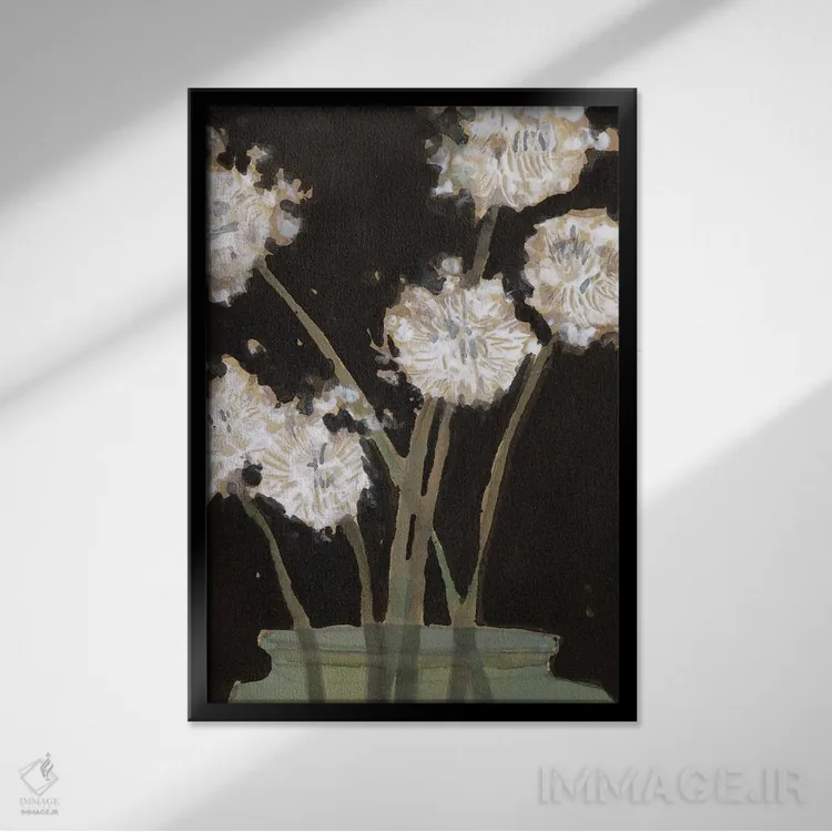 تابلو مدرن قاصدک ها II اثر ساموئل دیکسون - نمای قابدار مشکی