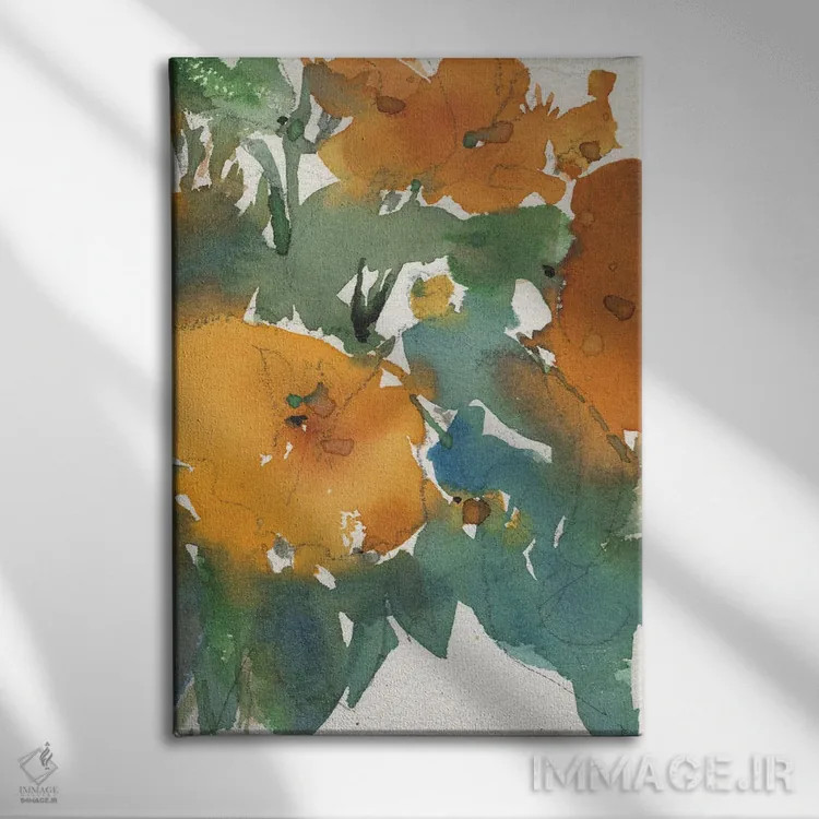 تابلو مدرن غرق شدن در گل ها I اثر ساموئل دیکسون - نمای روبهرو روی دیوار