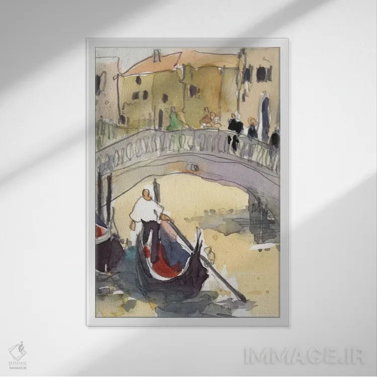 تابلو دکوراتیو ونیز پلن-آیر III اثر ساموئل دیکسون - نمای قابدار سفید
