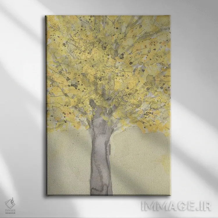 تابلو مدرن لحظه پاییز زرد I اثر ساموئل دیکسون - نمای روبهرو روی دیوار