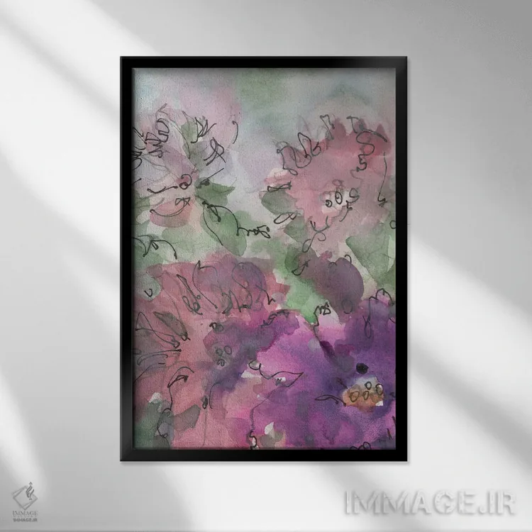 تابلو مدرن جزئیات ظریف III اثر ساموئل دیکسون - نمای قابدار مشکی