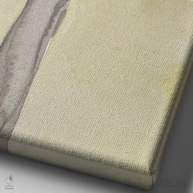 تابلو مدرن لحظه پاییز زرد I اثر ساموئل دیکسون - نمای نزدیک بافت بوم