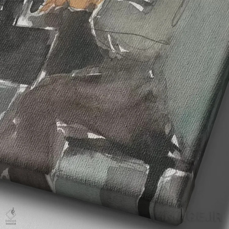 تابلو دکوراتیو همه با هم اکنون ۱ اثر ساموئل دیکسون - نمای نزدیک بافت بوم