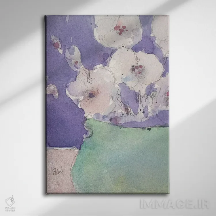 تابلو دکوراتیو اشیای گلدار ۲ اثر ساموئل دیکسون - نمای روبهرو روی دیوار