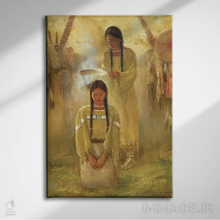 تابلو دکوراتیو آیین خواهران اثر دیوید جواکین - نمای روبهرو روی دیوار