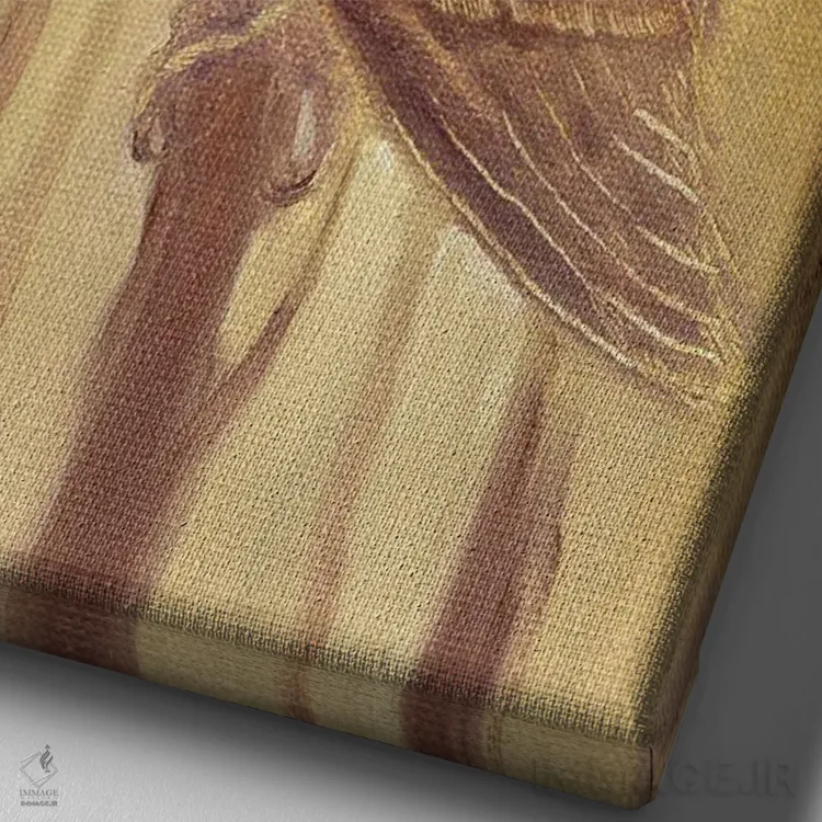 تابلو دکوراتیو جغد اثر دیوید جواکین - نمای نزدیک بافت بوم