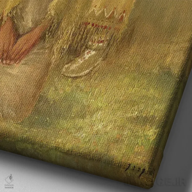 تابلو دکوراتیو آیین خواهران اثر دیوید جواکین - نمای نزدیک بافت بوم