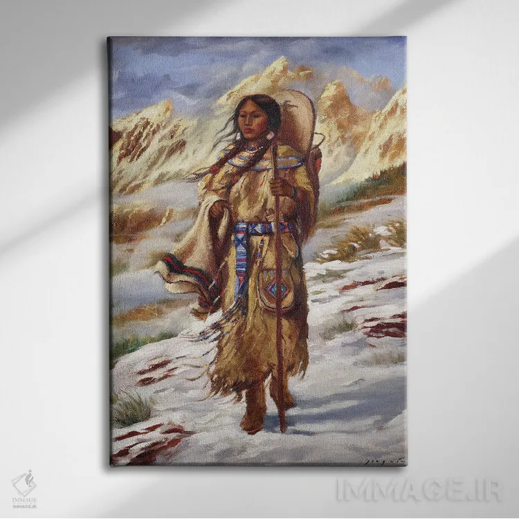 تابلو دکوراتیو ساکاژاویا اثر دیوید جواکین - نمای روبهرو روی دیوار