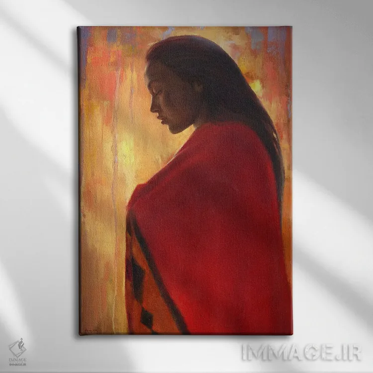 تابلو دکوراتیو رز صحرایی اثر دیوید جواکین - نمای روبهرو روی دیوار