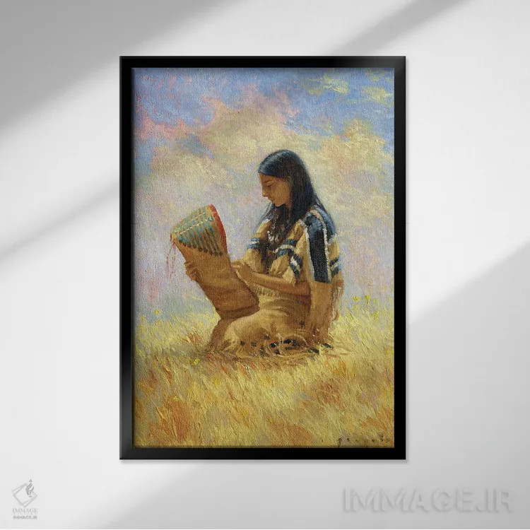 تابلو دکوراتیو مادری اثر دیوید جواکین - نمای قابدار مشکی