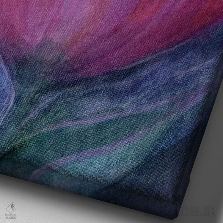 تابلو دکوراتیو شکوفه ی شبانه اثر دیوید جواکین - نمای نزدیک بافت بوم