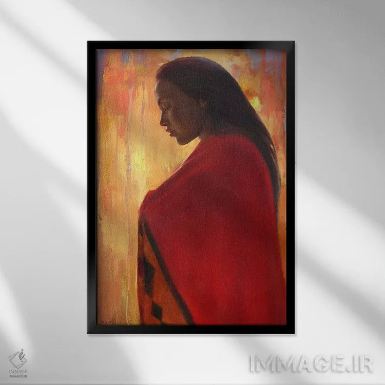 تابلو دکوراتیو رز صحرایی اثر دیوید جواکین - نمای قابدار مشکی