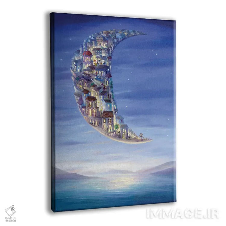 تابلو دکوراتیو ماه بر فراز مکزیک اثر دیوید جواکین - نمای پرسپکتیو محصول