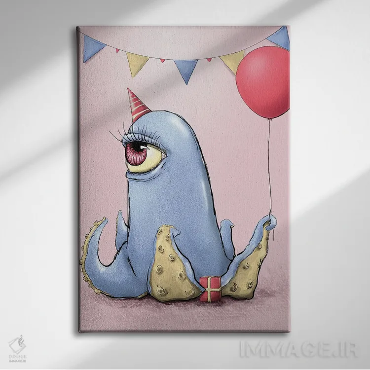 تابلو دکوراتیو به خود پیچیدن اثر دنیل جیمز اسمیت - نمای روبهرو روی دیوار