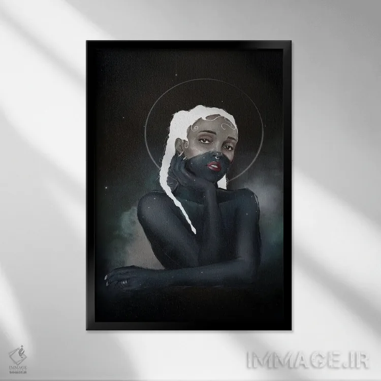 تابلو دکوراتیو اف کا تویگز کیهانی اثر دنیل جیمز اسمیت - نمای قابدار مشکی