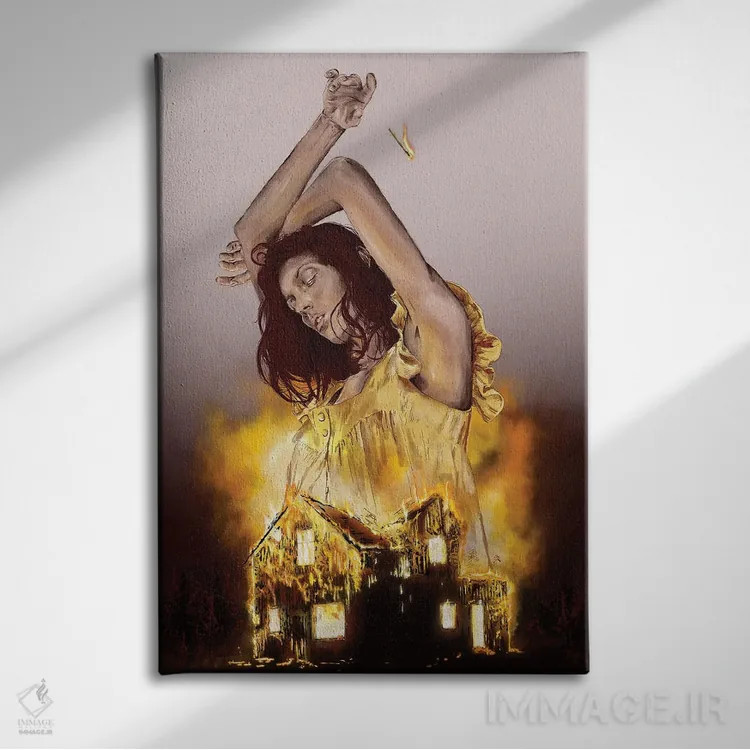 تابلو دکوراتیو ویرانگر خانه اثر دنیل جیمز اسمیت - نمای روبهرو روی دیوار