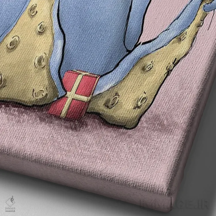 تابلو دکوراتیو به خود پیچیدن اثر دنیل جیمز اسمیت - نمای نزدیک بافت بوم