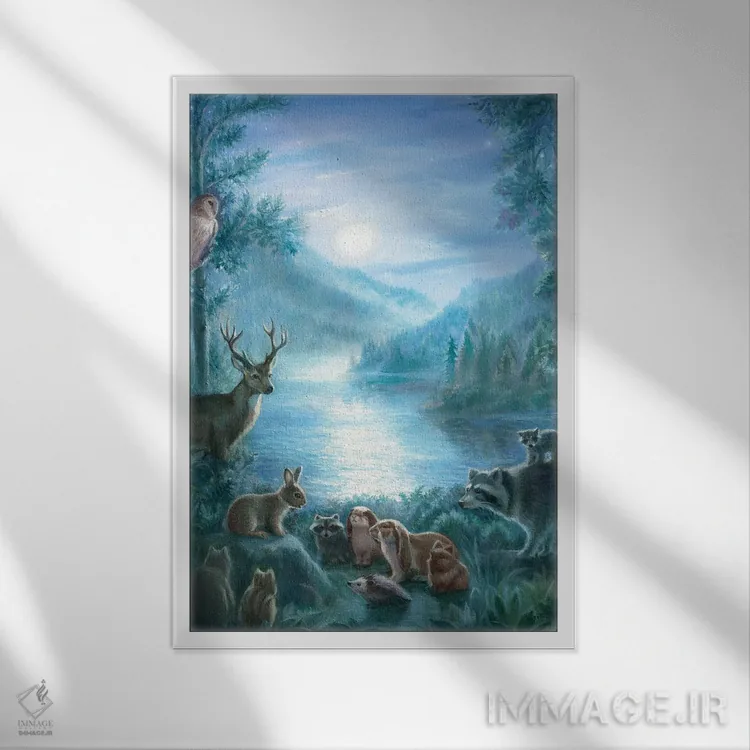 تابلو دکوراتیو راوی داستان اثر دیوید جواکین - نمای قابدار سفید