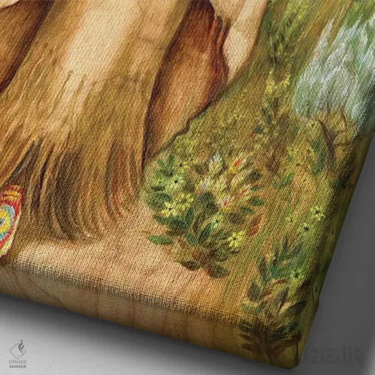 تابلو دکوراتیو ادای احترام مقدس به ویرا درایزدیل اثر دیوید جواکین - نمای نزدیک بافت بوم