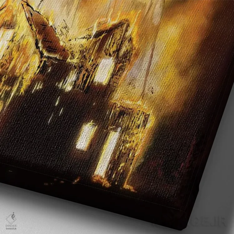 تابلو دکوراتیو ویرانگر خانه اثر دنیل جیمز اسمیت - نمای نزدیک بافت بوم