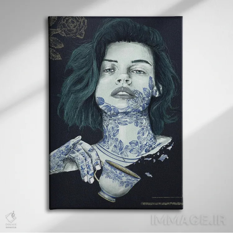 تابلو دکوراتیو چای اثر دنیل جیمز اسمیت - نمای روبهرو روی دیوار