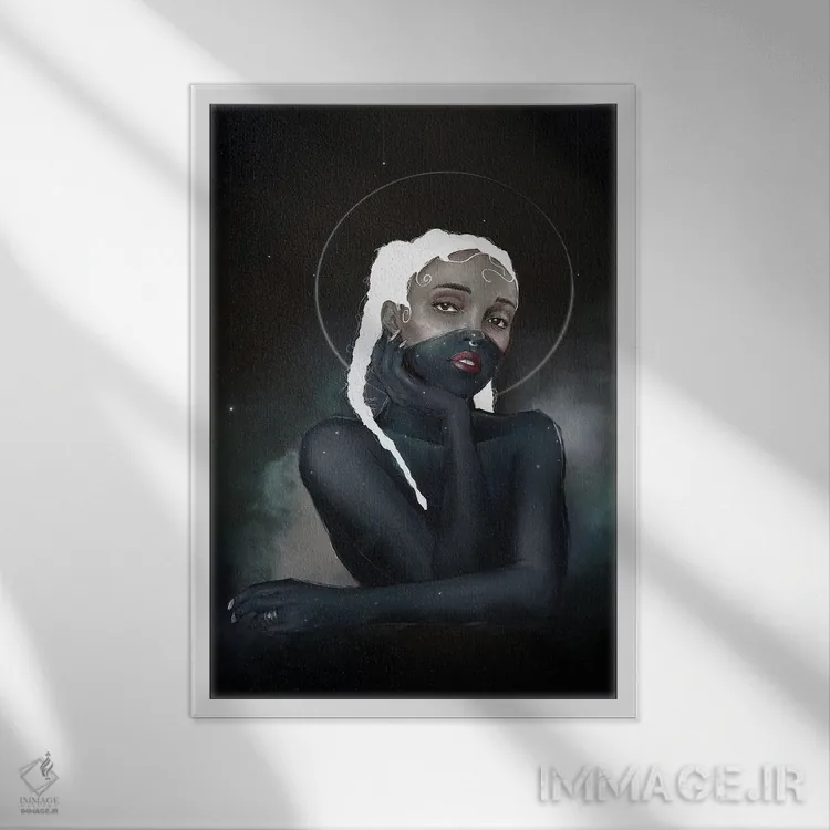 تابلو دکوراتیو اف کا تویگز کیهانی اثر دنیل جیمز اسمیت - نمای قابدار سفید