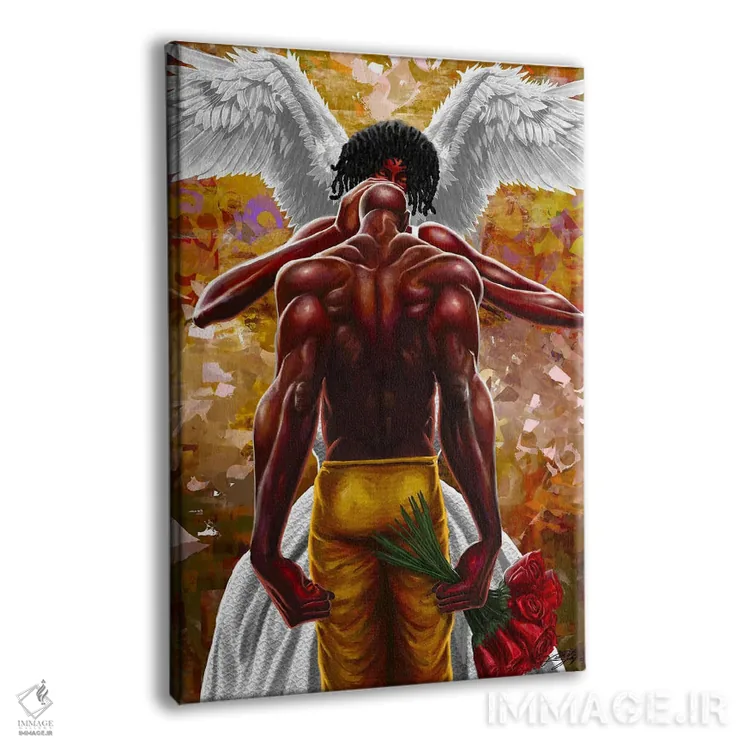 تابلو دکوراتیو بوسه فرشته اثر دیان جی - نمای پرسپکتیو محصول