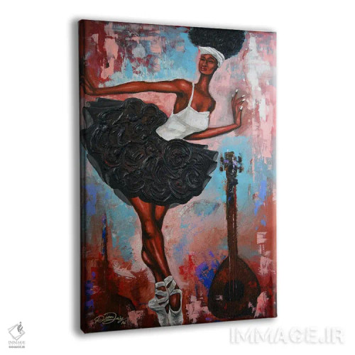 تابلو دکوراتیو بانوی وقار اثر دیان جی - نمای پرسپکتیو محصول