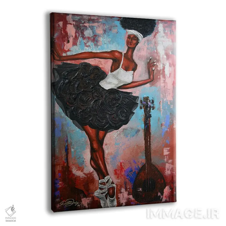 تابلو دکوراتیو بانوی وقار اثر دیان جی - نمای پرسپکتیو محصول