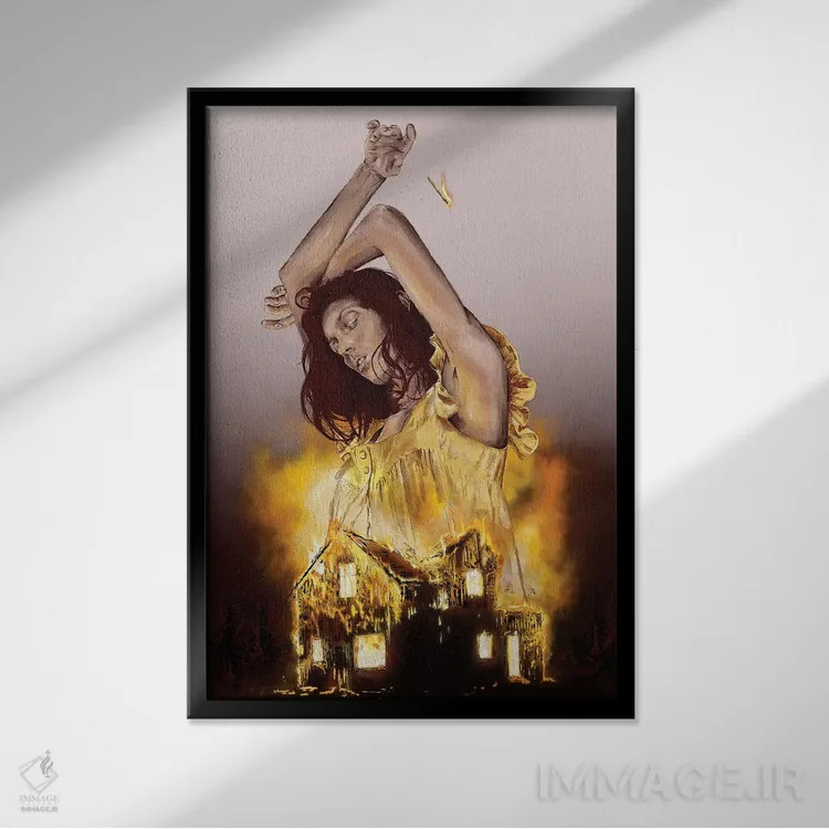 تابلو دکوراتیو ویرانگر خانه اثر دنیل جیمز اسمیت - نمای قابدار مشکی