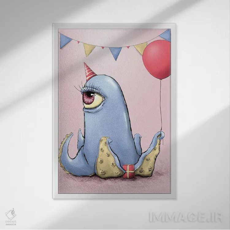 تابلو دکوراتیو به خود پیچیدن اثر دنیل جیمز اسمیت - نمای قابدار سفید